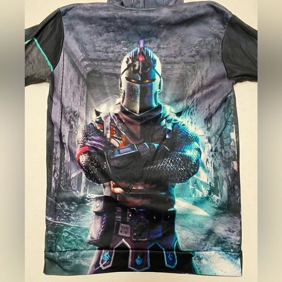 Fortnite Youth Black Knight 3D Graphic Pullover Hoodie Sz L - Picture 6 of 10